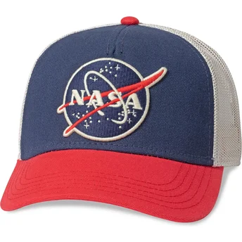Gorra trucker i marineblå, hvid og rød snapback NASA Valin fra American Needle