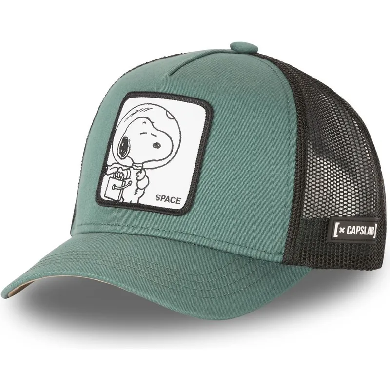kasketter-buet-gron-snapback-snoopy-jordnodder-af-capslab