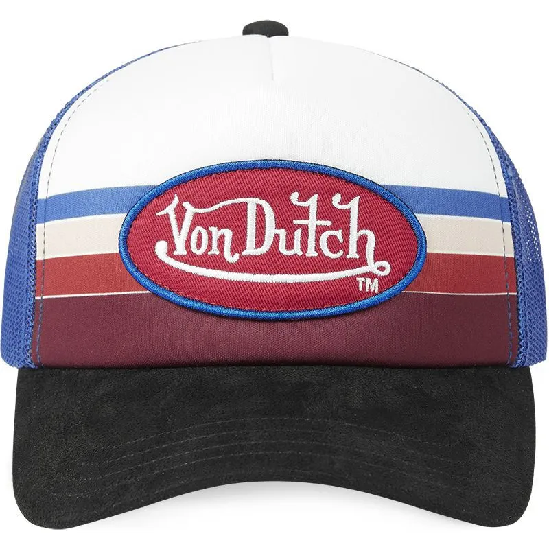 trucker-kasket-bla-rod-og-sort-ban-blu-fra-von-dutch