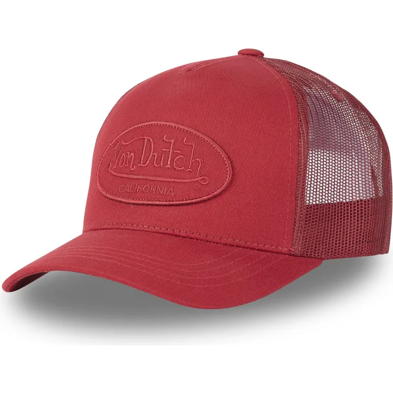 kasketter-buet-rod-snapback-af-von-dutch