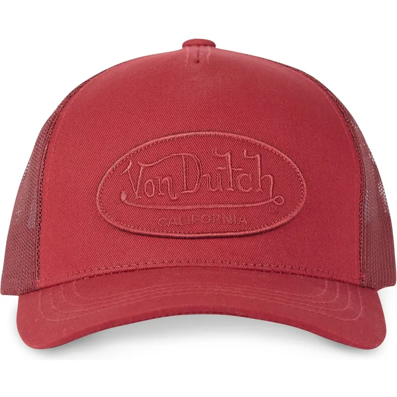 kasketter-buet-rod-snapback-af-von-dutch