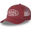 kasketter-buet-rod-justerbar-rem-af-von-dutch