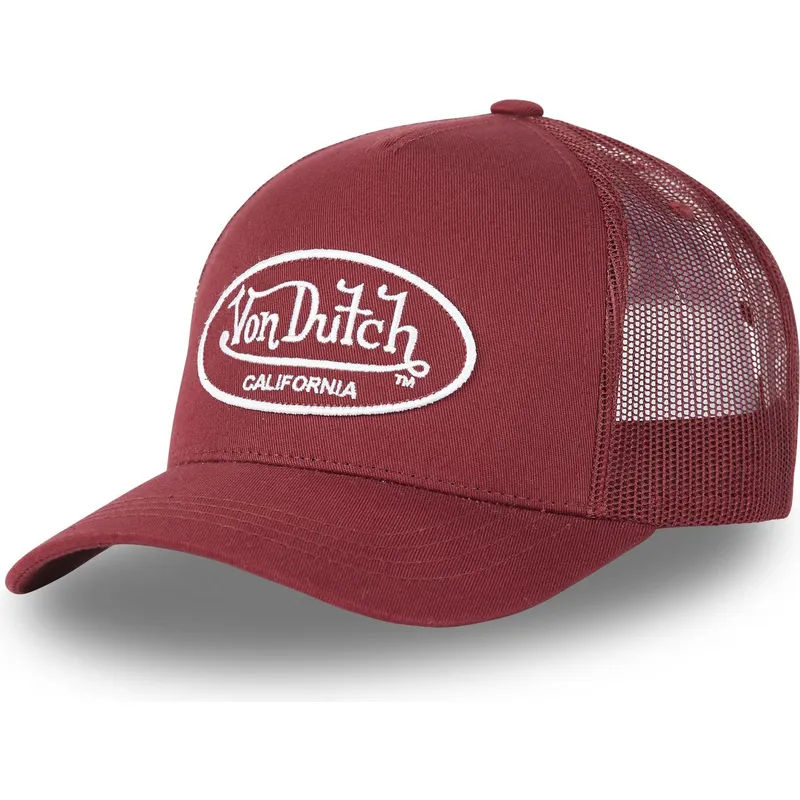 kasketter-buet-rod-justerbar-rem-af-von-dutch