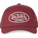 kasketter-buet-rod-justerbar-rem-af-von-dutch
