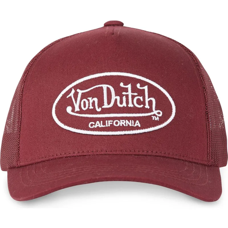 kasketter-buet-rod-justerbar-rem-af-von-dutch