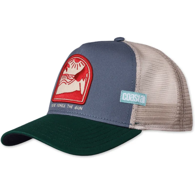 bla-og-gron-trucker-kasket-here-comes-the-sun-hft-fra-coastal