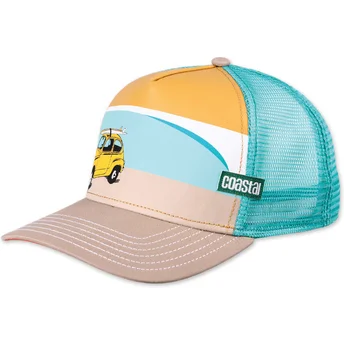 Beige, orange og blå trucker-kasket Surfy Car HFT fra Coastal
