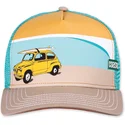 beige-orange-og-bla-trucker-kasket-surfy-car-hft-fra-coastal
