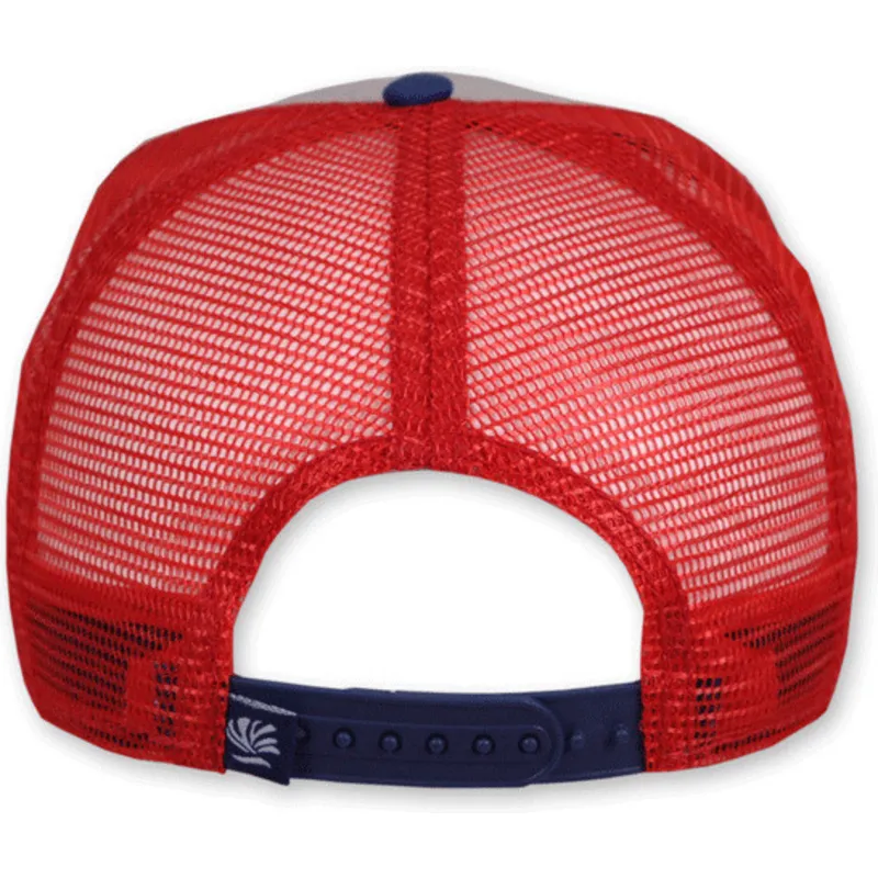 beige-rod-og-bla-trucker-kasket-single-fin-brothers-hft-fra-coastal