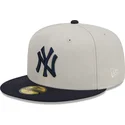 gra-og-marinebla-fladskaermshat-59fifty-farm-team-fra-new-york-yankees-mlb-fra-new-era