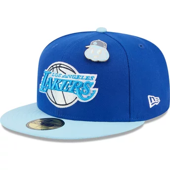 New Era Flat Brim 59FIFTY The Elements Water Pin Los Angeles Lakers NBA Blue Fitted Cap