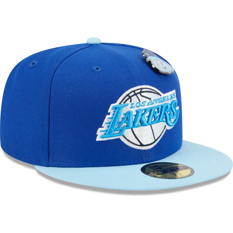 kasketter-flad-bla-tilpasset-59fifty-the-elements-water-pin-fra-los-angeles-lakers-nba-af-new-era