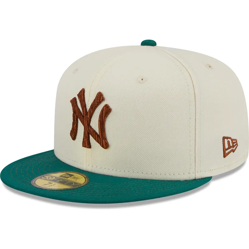 kasketter-flad-gra-tilpasset-marron-59fifty-camp-fra-new-york-yankees-mlb-af-new-era