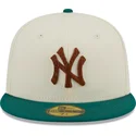kasketter-flad-gra-tilpasset-marron-59fifty-camp-fra-new-york-yankees-mlb-af-new-era