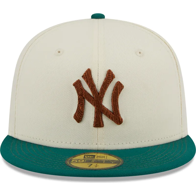 kasketter-flad-gra-tilpasset-marron-59fifty-camp-fra-new-york-yankees-mlb-af-new-era