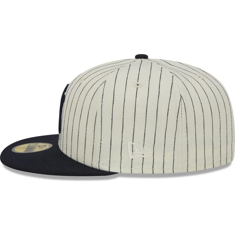 kasketter-flad-beige-tilpasset-59fifty-retro-script-fra-new-york-yankees-mlb-af-new-era