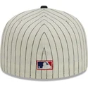 kasketter-flad-beige-tilpasset-59fifty-retro-script-fra-new-york-yankees-mlb-af-new-era