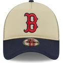 beige-og-marinebla-9forty-a-frame-all-day-trucker-kasket-fra-boston-red-sox-mlb-af-new-era