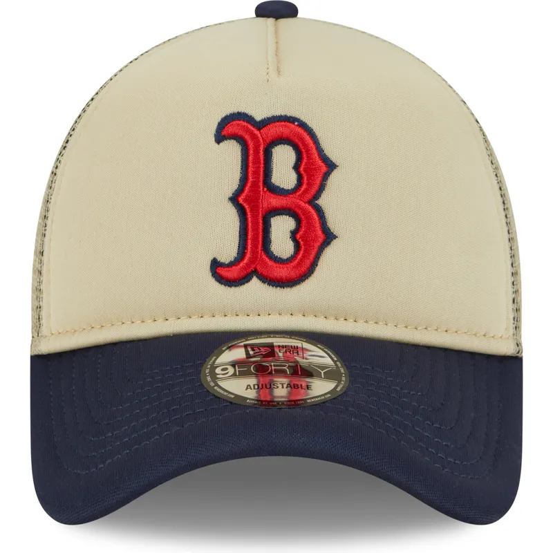 kasketter-buet-beige-snapback-9forty-a-frame-all-day-fra-boston-red-sox-mlb-af-new-era