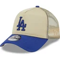 beige-og-bla-9forty-a-frame-all-day-trucker-kasket-fra-los-angeles-dodgers-mlb-fra-new-era