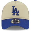beige-og-bla-9forty-a-frame-all-day-trucker-kasket-fra-los-angeles-dodgers-mlb-fra-new-era