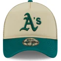 kasketter-buet-beige-snapback-9forty-a-frame-all-day-fra-oakland-athletics-mlb-af-new-era