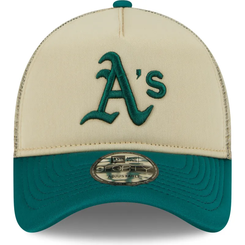 kasketter-buet-beige-snapback-9forty-a-frame-all-day-fra-oakland-athletics-mlb-af-new-era