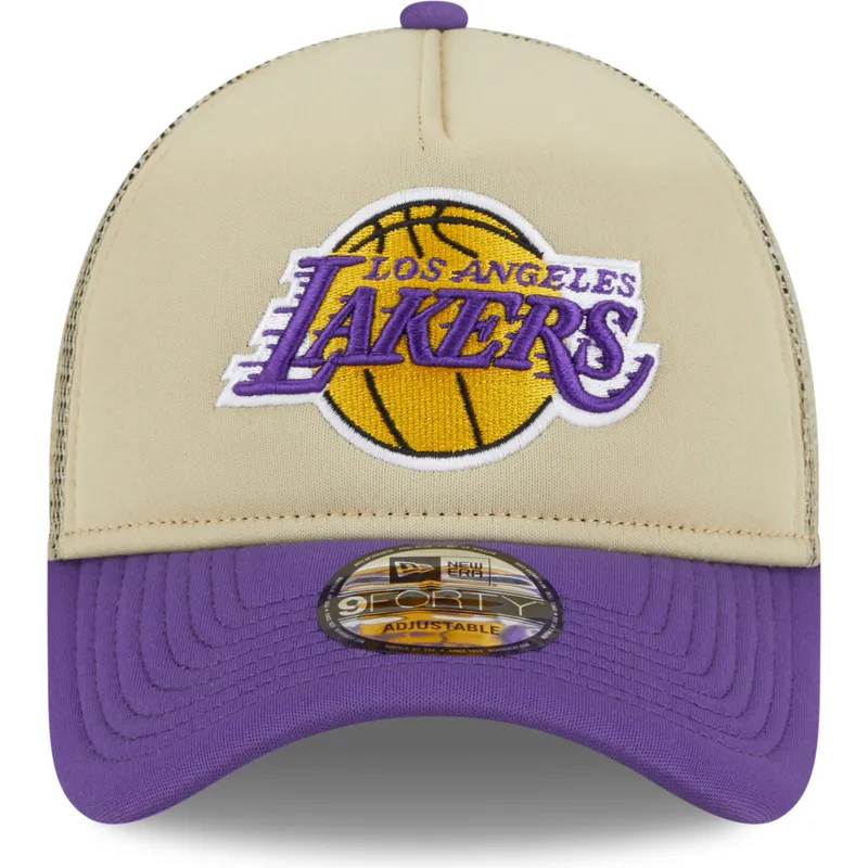 kasketter-buet-beige-snapback-9forty-a-frame-all-day-fra-los-angeles-lakers-nba-af-new-era