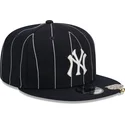 marinebla-flat-snapback-kasket-9fifty-pinstripe-visor-clip-fra-new-york-yankees-mlb-fra-new-era