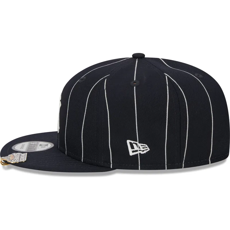 marinebla-flat-snapback-kasket-9fifty-pinstripe-visor-clip-fra-new-york-yankees-mlb-fra-new-era