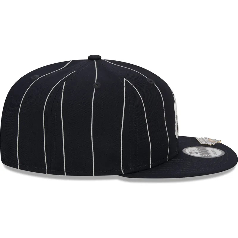 marinebla-flat-snapback-kasket-9fifty-pinstripe-visor-clip-fra-new-york-yankees-mlb-fra-new-era
