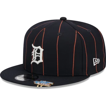 Marineblå flat snapback-kasket 9FIFTY Pinstripe Visor Clip fra Detroit Tigers MLB fra New Era