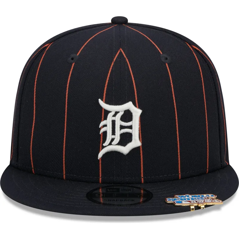 marinebla-flat-snapback-kasket-9fifty-pinstripe-visor-clip-fra-detroit-tigers-mlb-fra-new-era