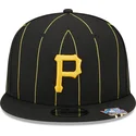 sort-flat-snapback-9fifty-kasket-med-pinstripe-visor-clip-fra-pittsburgh-pirates-mlb-fra-new-era