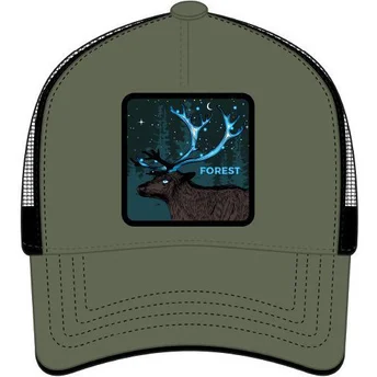 Capslab Deer Forest FOR2 Fantastiske Dyr Grøn og Sort Trucker Hat