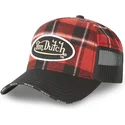 kasketter-buet-rod-justerbar-rem-af-von-dutch