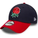 kasketter-buet-marinebla-justerbar-rem-9forty-core-fra-england-rugby-rfu-af-new-era