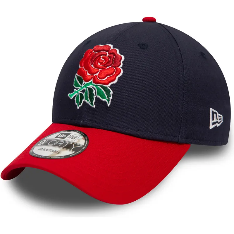 kasketter-buet-marinebla-justerbar-rem-9forty-core-fra-england-rugby-rfu-af-new-era