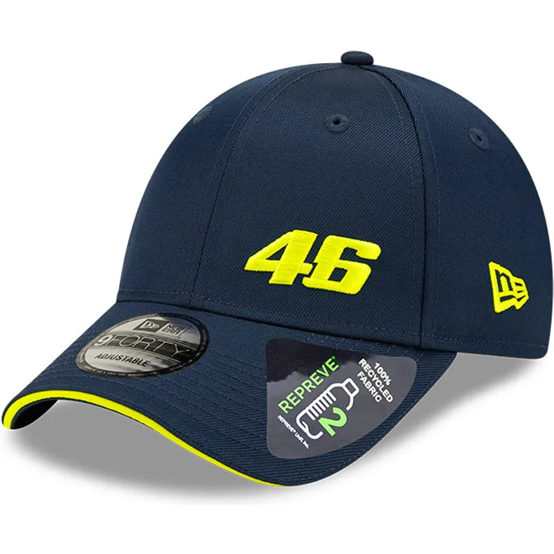 kasketter-buet-marinebla-justerbar-rem-9forty-repreve-flawless-fra-valentino-rossi-vr46-motogp-af-new-era