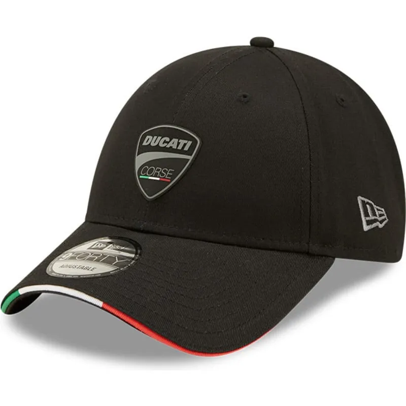 kasketter-buet-sort-justerbar-rem-9forty-repreve-flag-sandwich-fra-ducati-motor-motogp-af-new-era