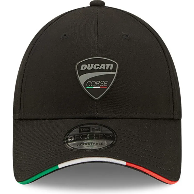 kasketter-buet-sort-justerbar-rem-9forty-repreve-flag-sandwich-fra-ducati-motor-motogp-af-new-era