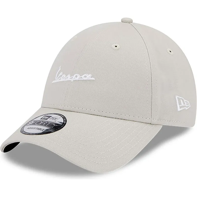 kasketter-buet-beige-justerbar-rem-9forty-seasonal-fra-vespa-piaggio-af-new-era