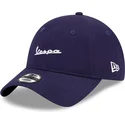 justerbar-marinebla-buet-kasket-9twenty-fra-vespa-piaggio-fra-new-era