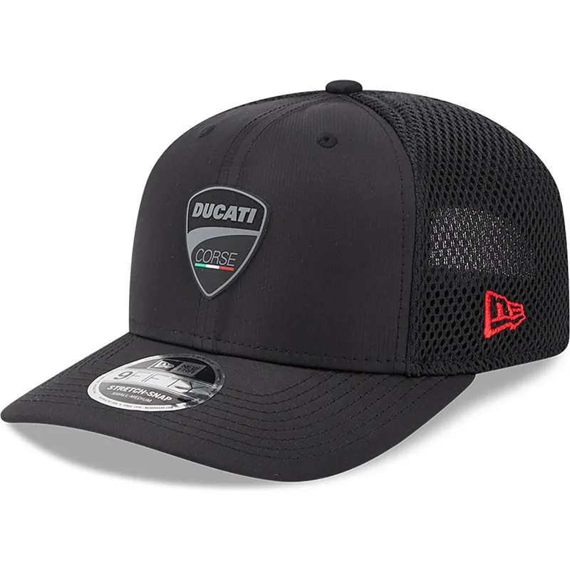 kasketter-buet-sort-snapback-9fifty-stretch-snap-ripstop-fra-ducati-motor-motogp-af-new-era