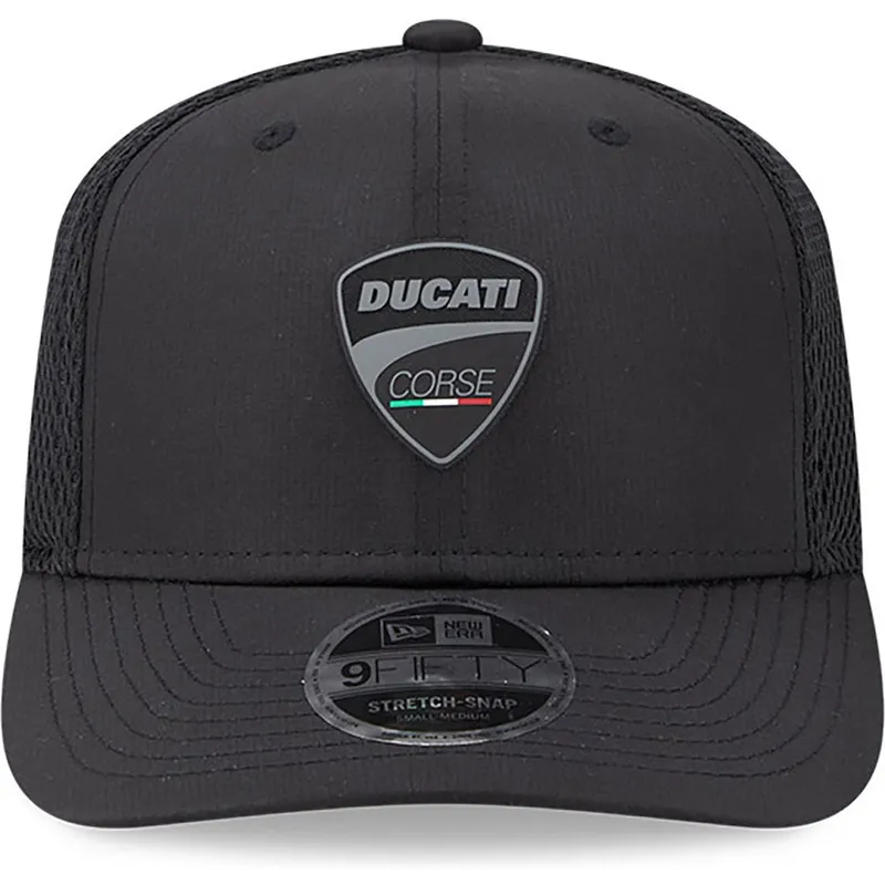 kasketter-buet-sort-snapback-9fifty-stretch-snap-ripstop-fra-ducati-motor-motogp-af-new-era