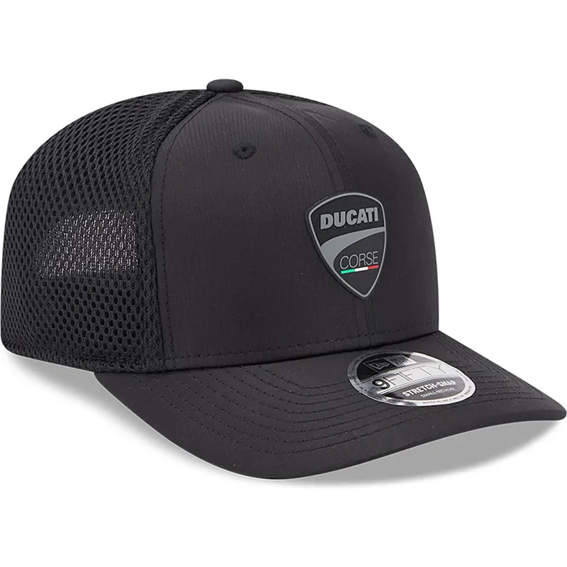 kasketter-buet-sort-snapback-9fifty-stretch-snap-ripstop-fra-ducati-motor-motogp-af-new-era
