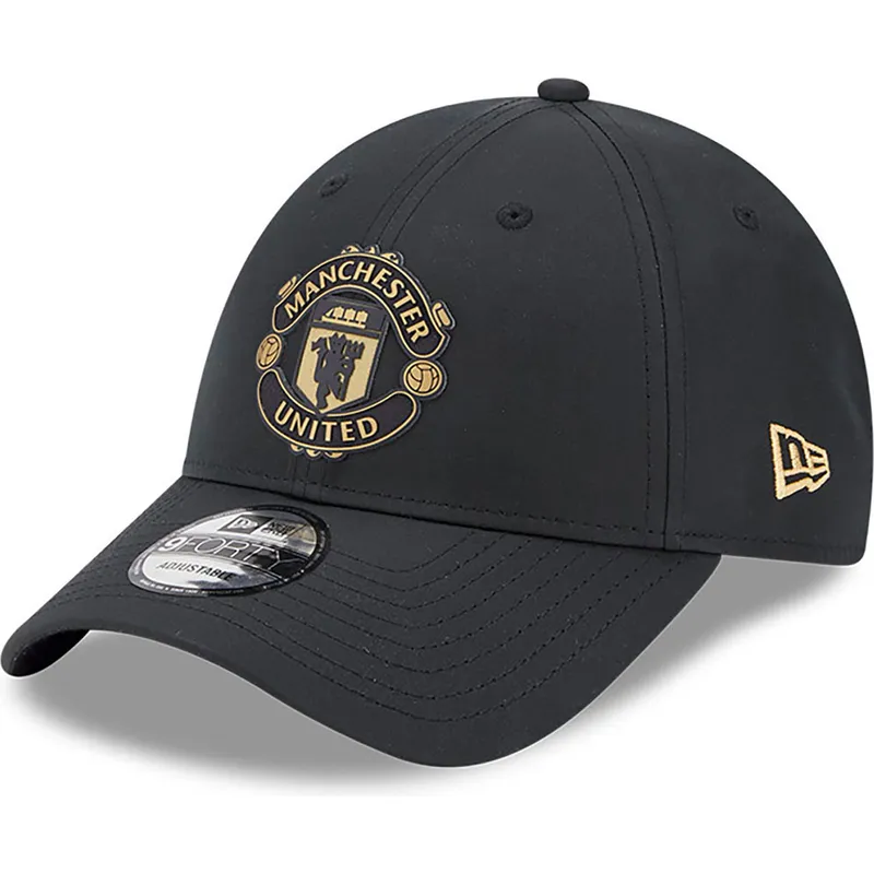 kasketter-buet-sort-justerbar-rem-dorado-9forty-fra-manchester-united-football-club-premier-league-af-new-era