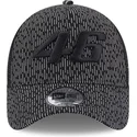 kasketter-buet-sort-snapback-a-frame-reflective-all-over-print-fra-valentino-rossi-vr46-motogp-af-new-era