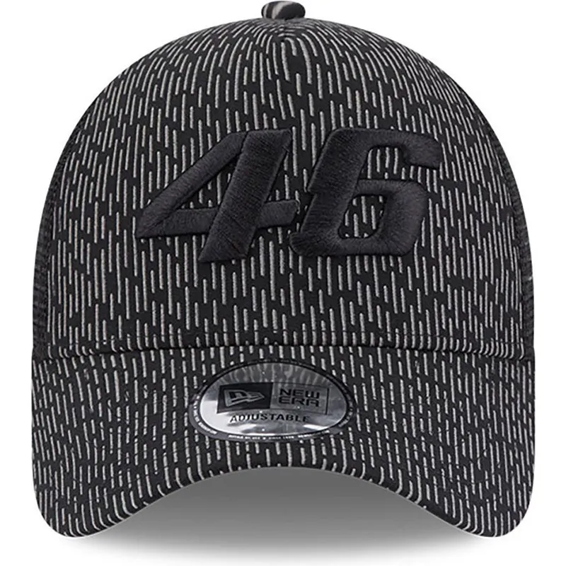 kasketter-buet-sort-snapback-a-frame-reflective-all-over-print-fra-valentino-rossi-vr46-motogp-af-new-era