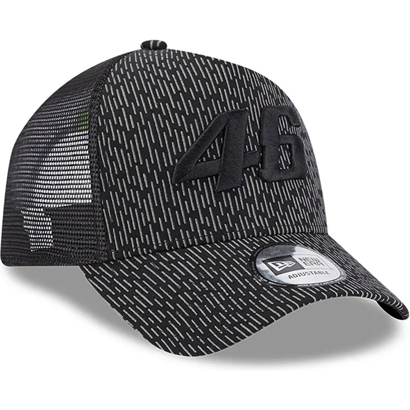kasketter-buet-sort-snapback-a-frame-reflective-all-over-print-fra-valentino-rossi-vr46-motogp-af-new-era